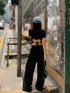 Back Tie Crop Tops